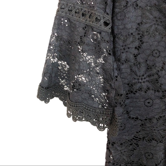 (I1-03) Twink Lady Black Lace Small Dress 3/4 Slee - Picture 4 of 6